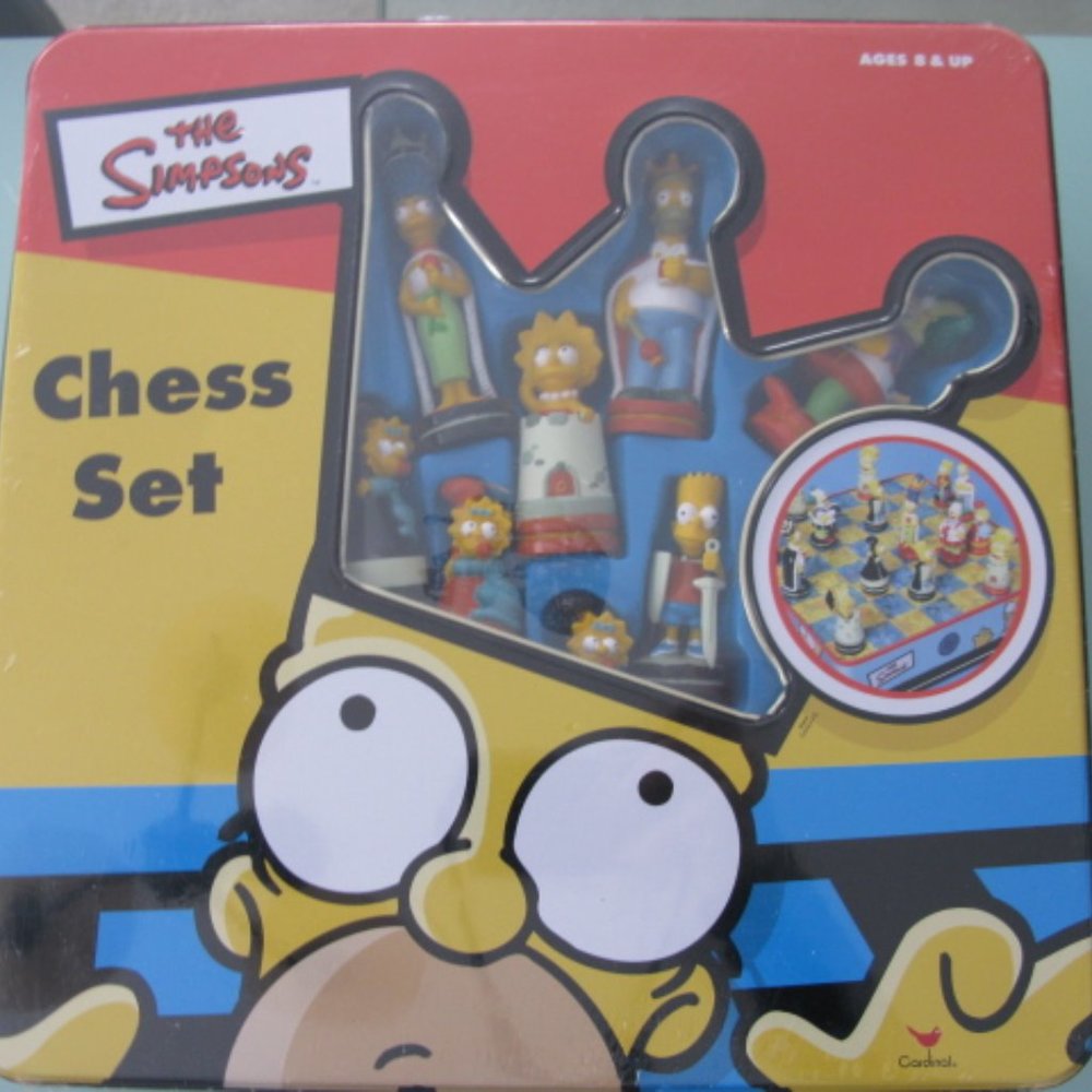 Brand New, Never Used Simpsons Chess Set by Cardinal